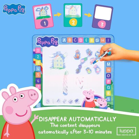 Kids Toys Water Doodle Mat - Peppa Pig 39.37 X 39.30 Inches Reusable Large Painting Writing Color Doodle Mat Drawing Board, Toddler Educational Toys for Age 3 and Up Year Old Girls & Boys in Saudi Arabia