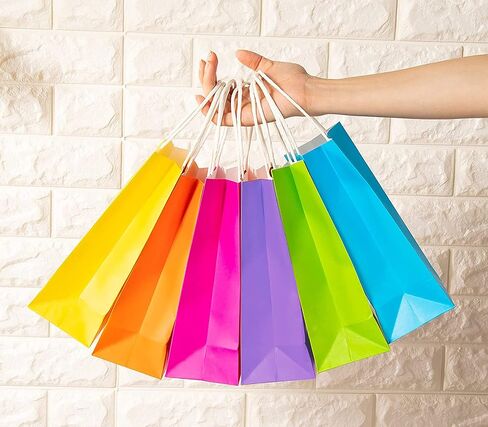 12 قطعة من أكياس الهدايا الورقية المطفأة اللمعة من Adorox وعيد الميلاد وعيد الشكر وحقائب هدايا التخرج, Matte 13" in Kuwait