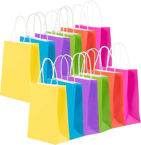 12 قطعة من أكياس الهدايا الورقية المطفأة اللمعة من Adorox وعيد الميلاد وعيد الشكر وحقائب هدايا التخرج, Matte 13" in Kuwait