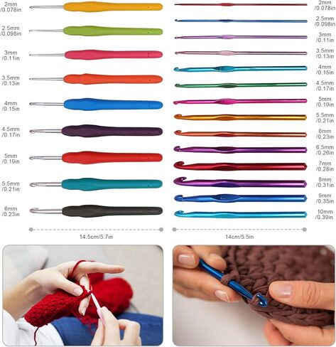 Crochet Kits for Beginners with Case, 78PCS Crochet Hooks Set Beginners Crochet Kit with Canvas Tote Bag, 10 Yarns and Crochet Hooks, Knitting Needles, Crochet Starter Kit for Kids Adults Professional in Kuwait