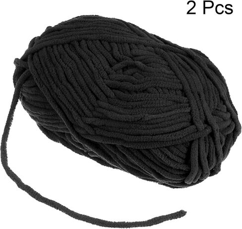 HARFINGTON 2Skeins شنيل غزل بطانية غزل 2x100g/7.1oz #6 سوبر ضخمة البوليستر الحياكة الناعمة لنسيج الكروشيه حقيبة وشاح قبعة، أخضر in Kuwait