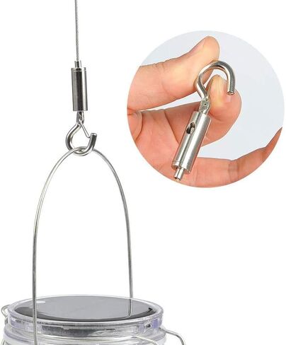 2PCS Adjustable Picture Hanging Wire Kit with D Rings 2m x 1.5mm Heavy Duty Mirror Hanging Wire with Loop and Hook Stainless Steel Hanging Wire Rope for Picture, Mirror, Light Hold Up to 20KG in Kuwait