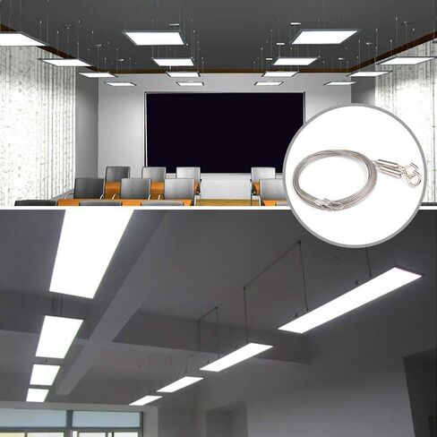 2PCS Adjustable Picture Hanging Wire Kit with D Rings 2m x 1.5mm Heavy Duty Mirror Hanging Wire with Loop and Hook Stainless Steel Hanging Wire Rope for Picture, Mirror, Light Hold Up to 20KG in Kuwait