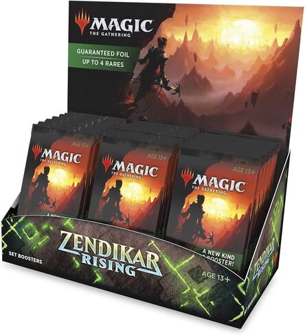 Magic: صندوق معزز لمجموعة The Gathering Zendikar Rising | 30 حزمة (360 بطاقة) + 1 صندوق علوي | رقاقة في كل عبوة in Saudi Arabia