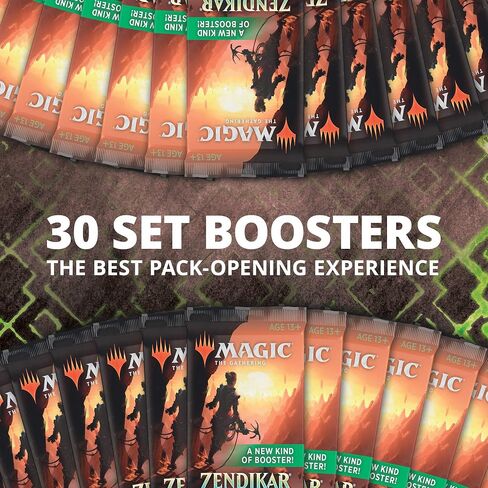 Magic: صندوق معزز لمجموعة The Gathering Zendikar Rising | 30 حزمة (360 بطاقة) + 1 صندوق علوي | رقاقة في كل عبوة in Saudi Arabia