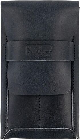 Double Pen Case Handmade from Full Grain Leather - Bourbon Brown in Kuwait