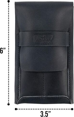 Double Pen Case Handmade from Full Grain Leather - Bourbon Brown in Kuwait