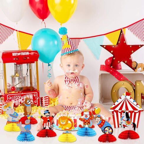 قطع زينة مركزية ثلاثية الابعاد على شكل خلية نحل من السيرك والكرنفال واعياد الميلاد وحفلات استقبال المولود الجديد، مجموعة من 9 قطع in Kuwait