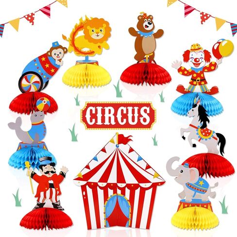 قطع زينة مركزية ثلاثية الابعاد على شكل خلية نحل من السيرك والكرنفال واعياد الميلاد وحفلات استقبال المولود الجديد، مجموعة من 9 قطع in Kuwait