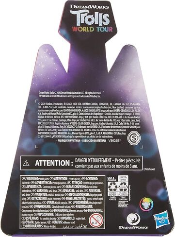 ترولز دمية دريم ووركس وورلد تور ساتان، دمية قابلة للتجميع مع ملحق جيتار ومشبك شعر، مجسم لعبة مستوحى من فيلم وورلد تور in Kuwait