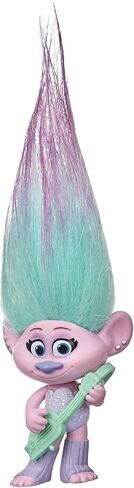 ترولز دمية دريم ووركس وورلد تور ساتان، دمية قابلة للتجميع مع ملحق جيتار ومشبك شعر، مجسم لعبة مستوحى من فيلم وورلد تور in Kuwait