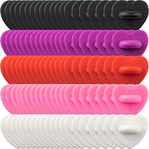 Heart Shape PVC Rubber Pin Backs(100PCS) Five Assorted Colors -Compatible with Disney & Novelty Collector pins - Keep your favorite collectible pins safely secured - Keepers,Tie Tack,Lapel Pin Backing in Saudi Arabia