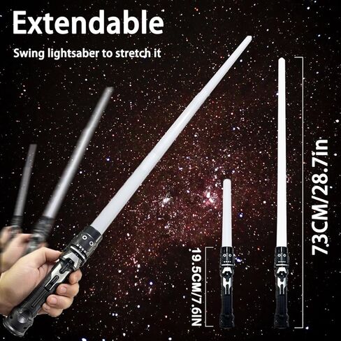 لعبة YUN.arbor Lightsabers، 7 ألوان، 2 في 1 سيوف مبارزة RGB بشفرة مزدوجة مع وضع كتم صوت FX لمحبي الأفلام التنكرية وهدية عيد الميلاد in Kuwait