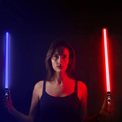لعبة YUN.arbor Lightsabers، 7 ألوان، 2 في 1 سيوف مبارزة RGB بشفرة مزدوجة مع وضع كتم صوت FX لمحبي الأفلام التنكرية وهدية عيد الميلاد in Kuwait