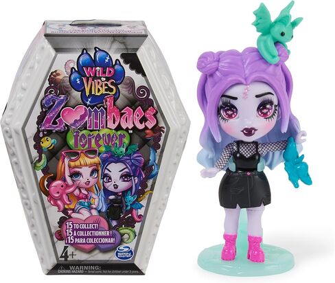 Zombaes Forever, Wild Vibes, Surprise Collectible Zombie Figure, Doll Accessories & Toy Coffin (Styles May Vary), 3.5-inch, Kids Toys for Girls in Kuwait