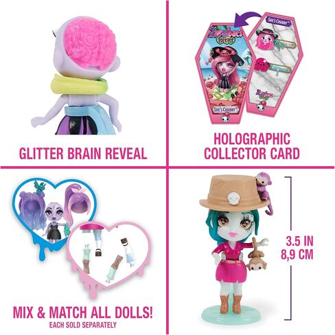 Zombaes Forever, Wild Vibes, Surprise Collectible Zombie Figure, Doll Accessories & Toy Coffin (Styles May Vary), 3.5-inch, Kids Toys for Girls in Kuwait