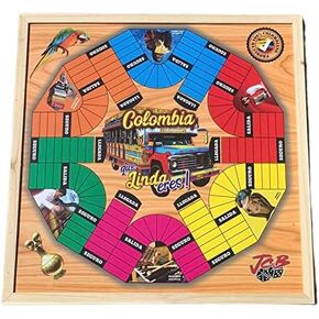 Colombian Parcheesi Magnetic Luxury Board Game, Tablero Colombian De Parques Colombiano Magnético Y De Lujo (Colombian/Colombiano)