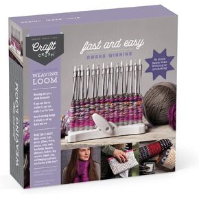 مجموعة Craft Crush Weaving Loom Craft - تعلم نسج الأوشحة والقفازات والديكور المنزلي - مجموعة أدوات يدوية صغيرة بتصميم عصري للمراهقين والبالغين - سهلة الاستخدام، ونسيج سريع من صانعي Loopdeloom، صغيرة in Kuwait