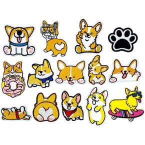 14 قطعة من رقعة Kawaii Corgi اللطيفة من BOHAQA - رقع كبيرة مضحكة للكلاب - يمكن كيها/خياطتها in Kuwait