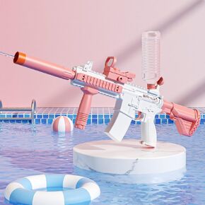 Electric Water Guns Reach up to 38FT Automatic Squirt Guns 500CC+80CC Large Capacity Water Toy Guns for Kids,Boy,Girls,Adults,Outdoor Pools,Outdoor(New Pink) Parties,Beaches(Pink). in Kuwait