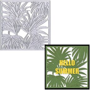 Hying Coconut Palm Frame Background Dies for Card Making, Summer Tropical Palm Leaves Cutting Die for Scrapbooking Paper Crafting Decor DIY Photo Album Leather Metal Spring Die Cuts for Card Making