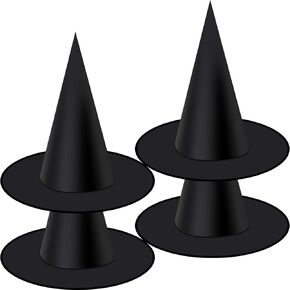 SATINIOR 4 Packs Halloween Witch Hats Witch Costume Accessory for Halloween Party, Black in Saudi Arabia
