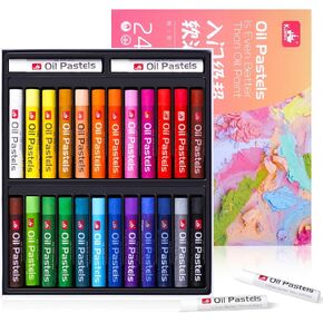 LIGHTWISH 52 Oil Pastels for Artist - Soft Oil Crayons Art Set for Kids