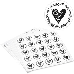250-Pack Heart Stickers for Greeting Cards, Envelope Stickers for Wedding Invites, Thank You Cards, Letters, Clear Vinyl Save The Date Labels (1.25 in) in Kuwait