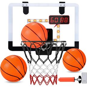 MejorChoy Indoor Mini Basketball Hoop Set for Kids for Door Wall Room with 3 Balls Electronic Scoreboard in Kuwait