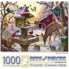 Bits and Pieces - 1000 Piece Jigsaw Puzzle for Adults 20" x 27"  - Sunrise Feasting - 1000 pc Jigsaw by Artist Liz Goodrick Dillon in Kuwait