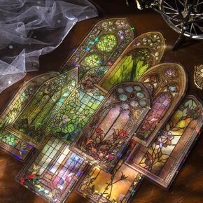 Butterflies and Flower Stickers Set,60 Pieces Glitter Holographic Transparent Floral Resin Aesthetic Sticker Decals for Art Journaling Scrapbook Bullet Junk Journal Card Making Planner Craft in Kuwait