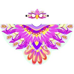 أزياء iROLEWIN Eagle-Bird-Wings-زي للأطفال وقناع الطيور البومة للفتيات والأولاد الذين يلعبون هدايا حفلات الهالوين in Kuwait