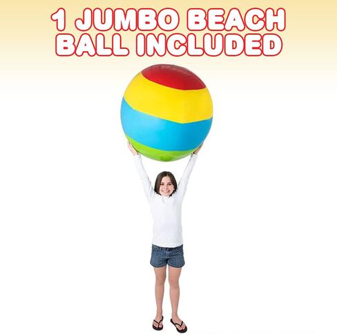 ArtCreativity Jumbo Beach Ball, 1pc, Large 30 Inch Beach Ball for Kids and Adults, Swimming Pool Toy for Active Play, Classic Pool Party Décor, Outdoor Toy for Kids in Vibrant Colors in Saudi Arabia
