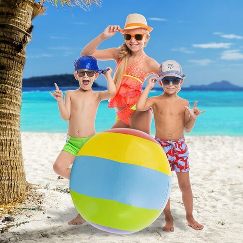 ArtCreativity Jumbo Beach Ball, 1pc, Large 30 Inch Beach Ball for Kids and Adults, Swimming Pool Toy for Active Play, Classic Pool Party Décor, Outdoor Toy for Kids in Vibrant Colors in Saudi Arabia