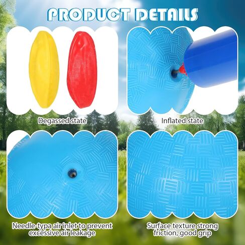 Jerify 60 Pack PVC Playground Balls 7 Colors Playground Balls 5 Inch Children Adult Color Inflatable Balls Handball Soccer Basketball Parent Child Outdoor Sports Games Camp School Outdoor in Kuwait