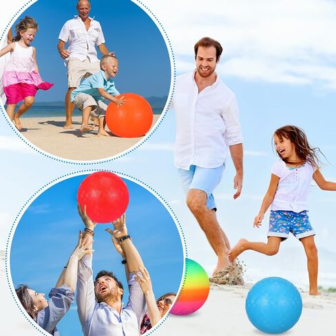 Jerify 60 Pack PVC Playground Balls 7 Colors Playground Balls 5 Inch Children Adult Color Inflatable Balls Handball Soccer Basketball Parent Child Outdoor Sports Games Camp School Outdoor in Kuwait