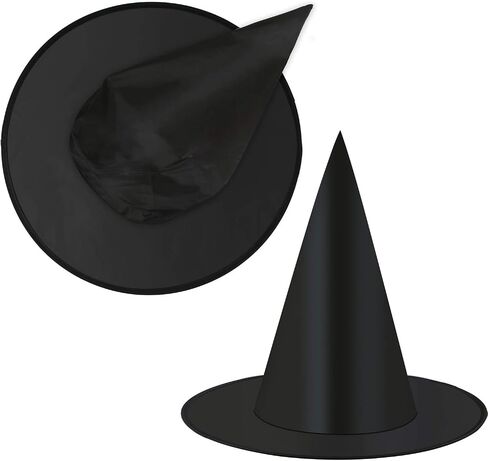 ELCOHO 24 Pieces Halloween Witch Hat Cap Costume Accessory for Witch Decoration or Halloween Christmas Party Black in Saudi Arabia