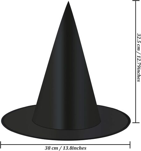 ELCOHO 24 Pieces Halloween Witch Hat Cap Costume Accessory for Witch Decoration or Halloween Christmas Party Black in Saudi Arabia