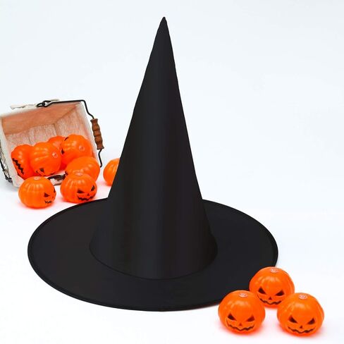 ELCOHO 24 Pieces Halloween Witch Hat Cap Costume Accessory for Witch Decoration or Halloween Christmas Party Black in Saudi Arabia