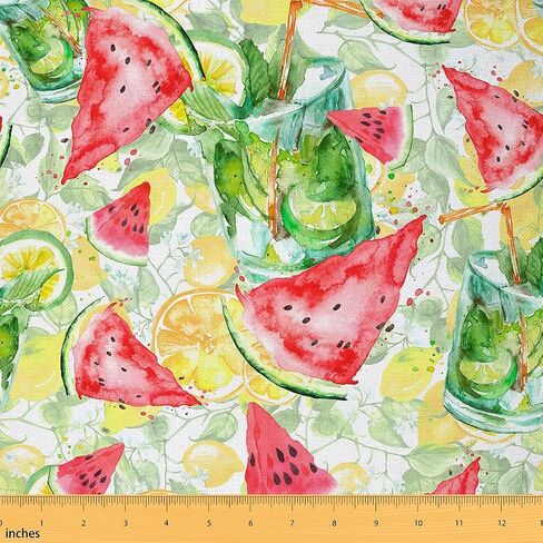 Watercolor Blueberry Fabric by The Yard Outdoor Fruits Botanical Leaves Decor Fabric for Kids Teens Adults Wild Plants Rustic Style Fabric for DIY Upholstery and Home Accents 2 Yards,72" L x 59" W in Saudi Arabia
