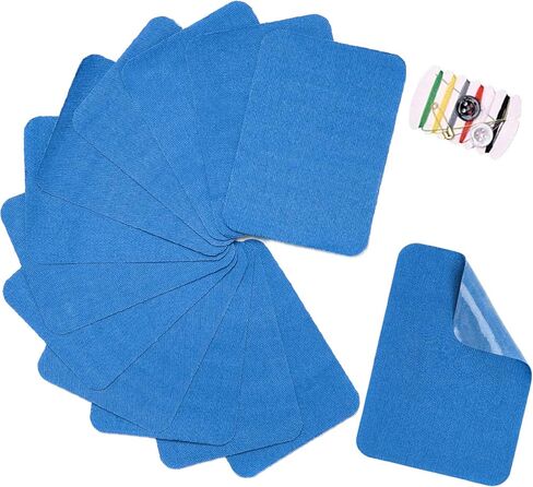 12PCS Iron-on Repair Patch, Cotton Repair Patch for Clothes Pants Mending and Decorating Size 3" by 4-1/4", White in Saudi Arabia