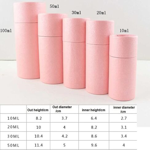 5 قطع من Lokusel 5 قطع 50 مل من صناديق الورق المقوى الفارغة من ورق الكرافت مع غطاء، صندوق تغليف زجاجات الزيت العطري، صندوق تعبئة أنبوب الورق in Kuwait