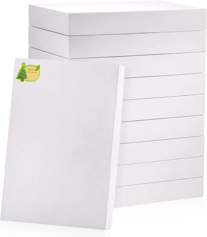 24 Pieces Kraft Gift Boxes with Lids Large Clothes Boxes Christmas Large Gift Box with 24 Count Foil Christmas Tag Stickers for Christmas Holiday Birthday Present Wrapping Clothes in Kuwait