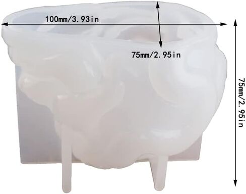 Playing Mold Crafts Molds for Epoxy Resin, Halloween 3D Skull Silicone Epoxy Molds for DIY Candle Soap Plaster Home Office Desktop Decoration Crafts Kit in Kuwait