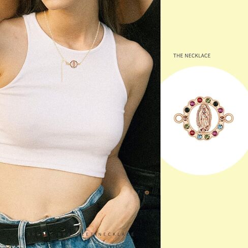 30 قطعة 5 أنماط من سبائك المينا حجر الراين سيدة وصلات ساحرة حلقات مزدوجة يسوع ماري الدينية بنديكت ميدالية سحر اتصال الصليب قلادة DIY صنع المجوهرات سوار قلادة أقراط in Kuwait