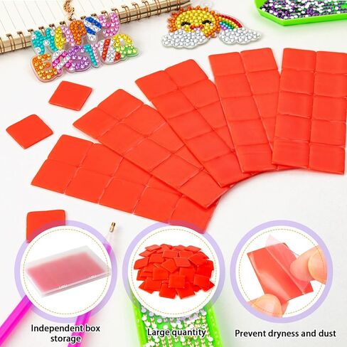 100 قطعة من الشمع من SYWHXY للرسم الماسي، شمع الطين الملون للرسم الماسي مع صندوق تخزين، 1 في عبوات شمع الطلاء الماسي لأدوات إكسسوارات التطريز، مشاريع النقاط الماسية (5 ألوان) in Kuwait