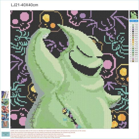 5D DIY Diamond Painting Kits for Adults and Kids Halloween 16X16 inches Full Round Drill Rhinestone Embroidery for Wall Decoration Gift1 in Kuwait