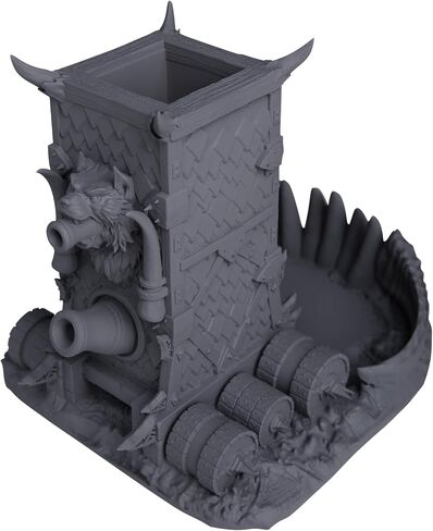 برج النرد مقاس 8 بوصة من JOYLORD - برج النرد Wolf Head DND مع ميزات صديقة للبيئة لأبراج النرد والتنينات - هدية مثالية لبكرات النرد in Kuwait