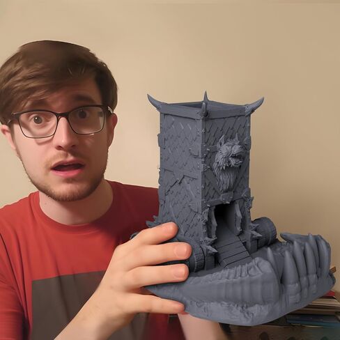 برج النرد مقاس 8 بوصة من JOYLORD - برج النرد Wolf Head DND مع ميزات صديقة للبيئة لأبراج النرد والتنينات - هدية مثالية لبكرات النرد in Kuwait