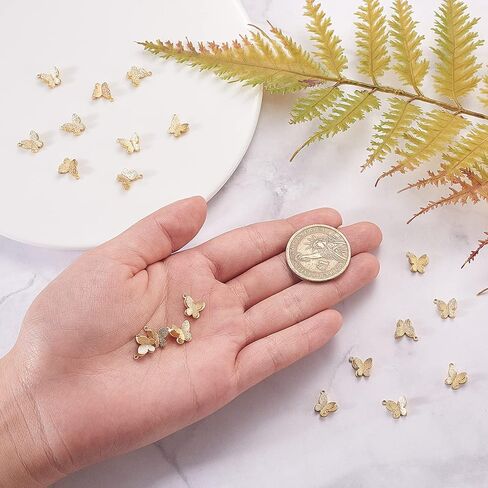 Airssory 50 Pcs Spider Web Net Charm Halloween Theme Golden Metal Spiderweb Cobweb Small Charms Bulk for Jewelry Making DIY Findings in Kuwait